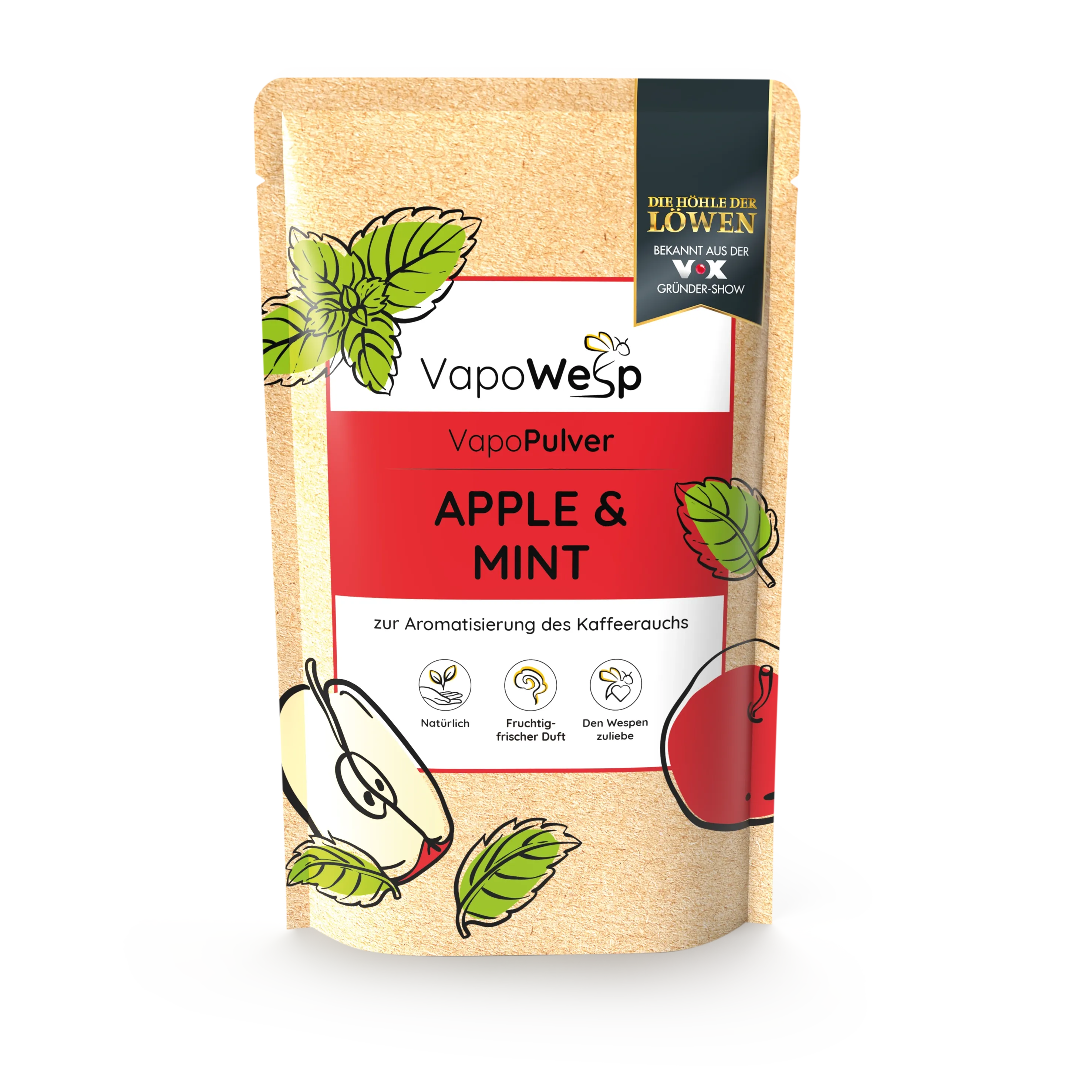 VapoPulver-Set: Orange & Rosemary, Lemon & Basil, Hay Flowers & Thyme, Apple & Mint