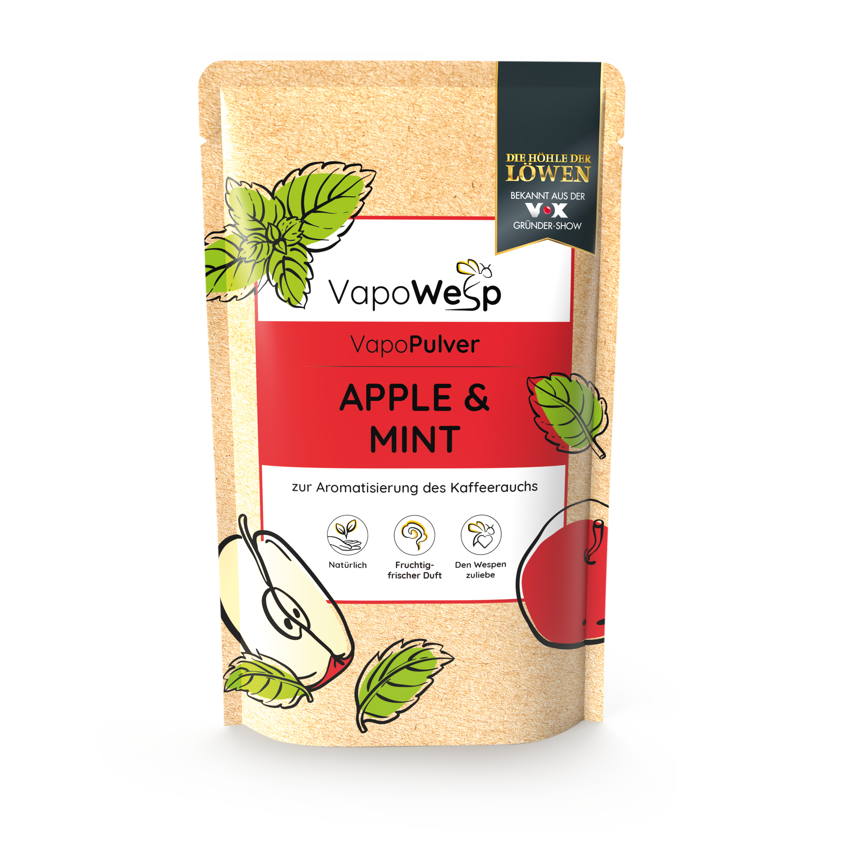 VapoPulver-Set: Orange & Rosemary, Lemon & Basil, Hay Flowers & Thyme, Apple & Mint