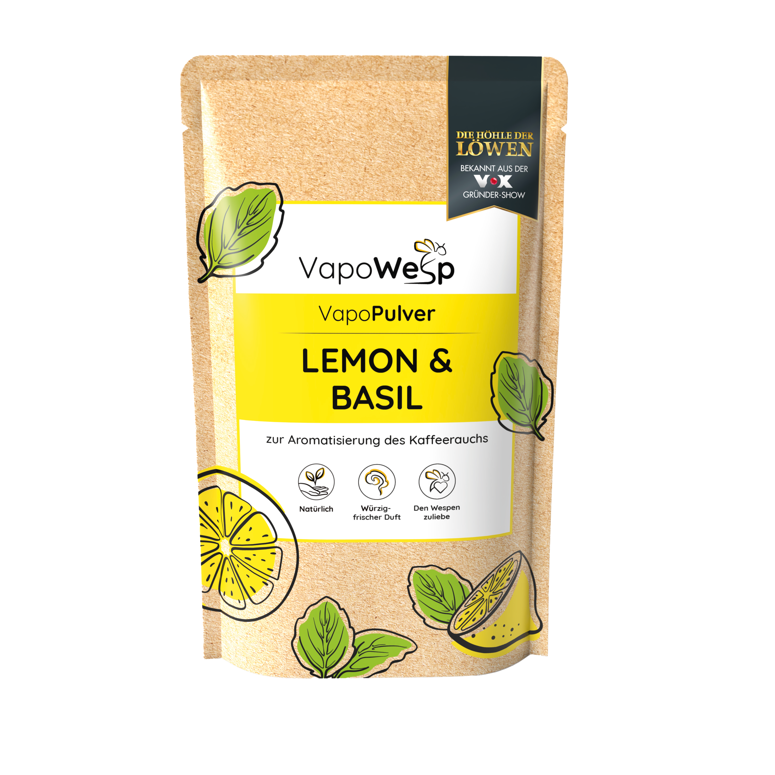 VapoPulver-Set: Orange & Rosemary, Lemon & Basil, Hay Flowers & Thyme, Apple & Mint