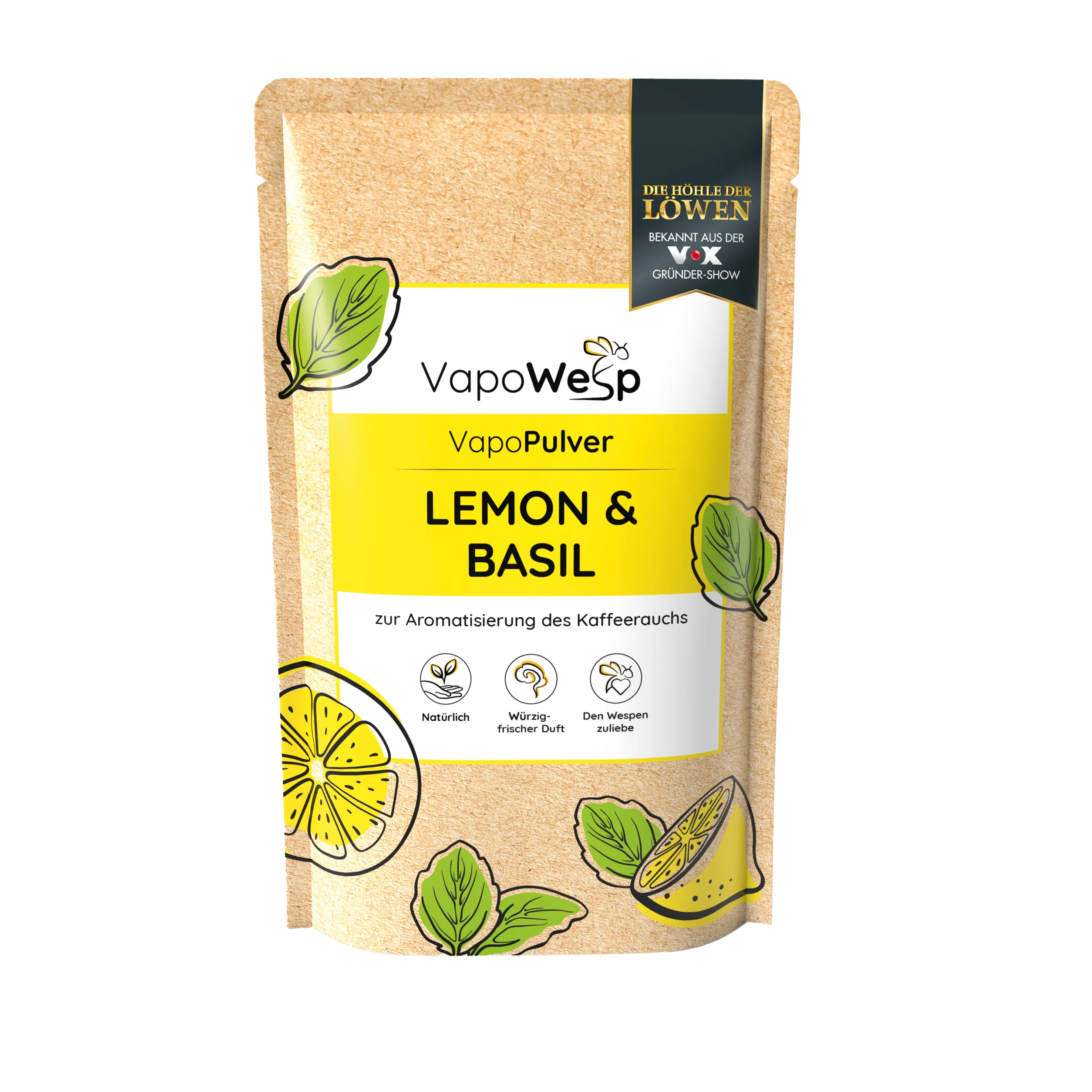 VapoPulver-Set: Orange & Rosemary, Lemon & Basil, Hay Flowers & Thyme, Apple & Mint